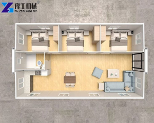 3 bedroom and 1 bathroom flat pack tiny homes