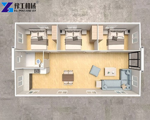 3 bedroom and 1 bathroom flat pack tiny homes