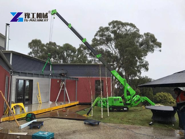 8-Ton Spider Crane Completes Australian Residential Lifting Task Efficiently 8-Ton Spider Crane Completes Australian Residential Lifting Task Efficiently