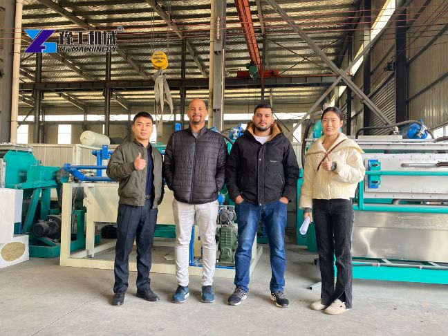 Egyptian Clients Inspect YG Egg Tray Production Line in Zhengzhou Factory Egyptian Clients Inspect YG Egg Tray Production Line in Zhengzhou Factory