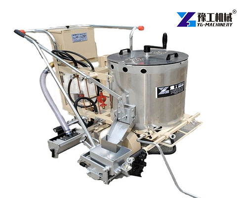 Electric thermoplastic marking machine for road line construction