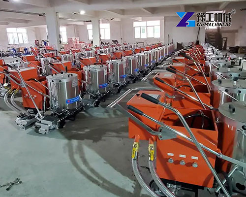 Gasoline vibration thermoplastic marking machine