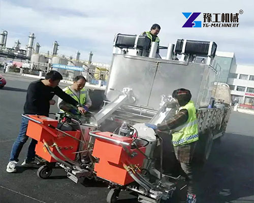 Professional thermoplastic marking machine for zebra crossing line