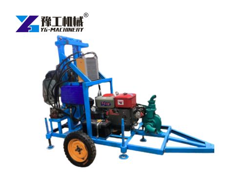 single-cylinder wheeled diesel small water well-drilling rig