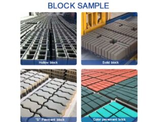 YG semi automatic clay brick making machine block samples