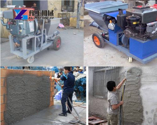 applications of diesel mortar spray plastering machine