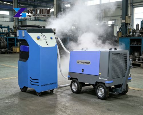 dry ice blasting machine with air compressor