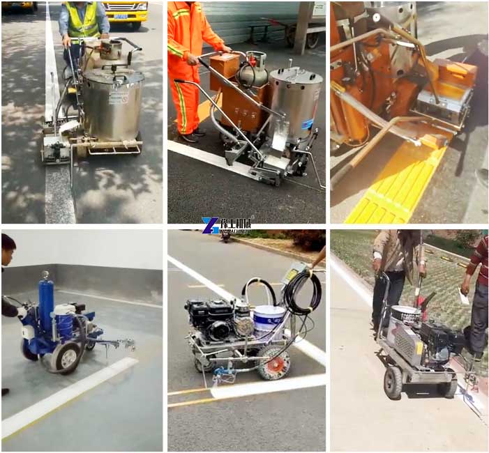 paint line marking machine customer usage scenarios