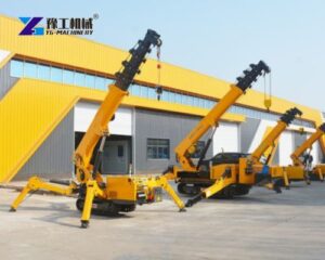 small crawler spider crane in the factory