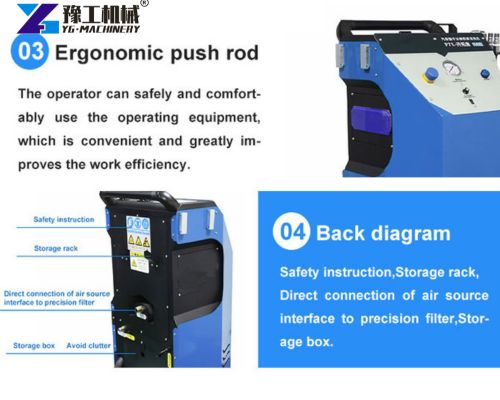 small dry ice cleaning machine components