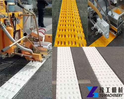 thermoplastic road marking machine for vibration line