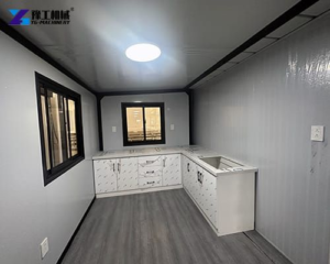 2 bed modular home with kitchen cabinet