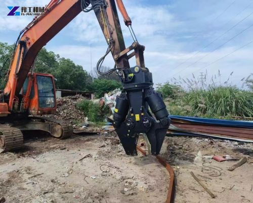 excavator demolition hydraulic shear