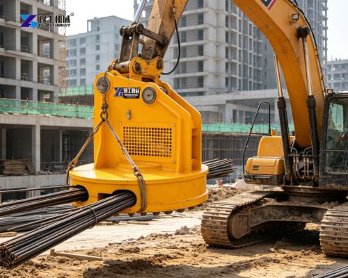 excavator mounted magnets