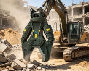 scrap metal shear demolish concrete structures