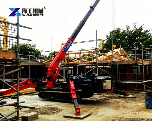 5t mini spider crane Singapore project