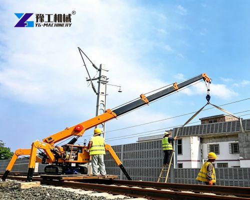 5t small spider crane for roof repair