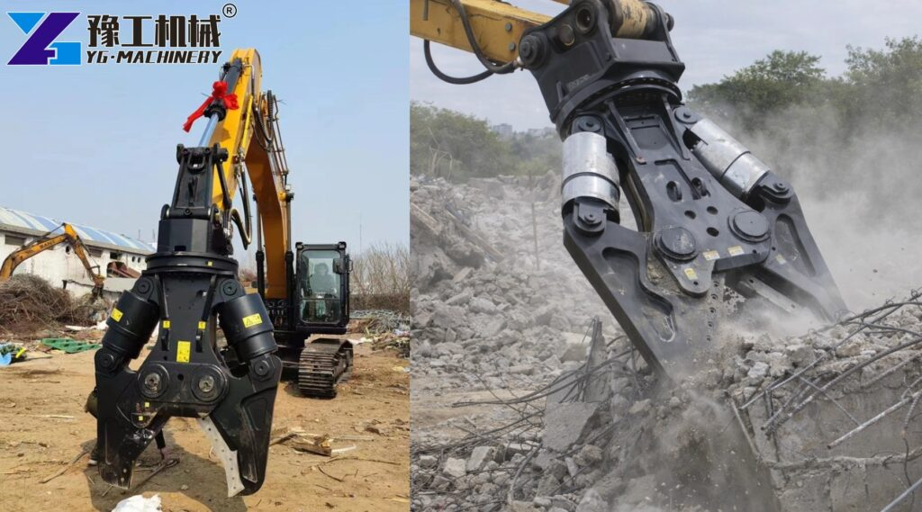 excavator demolition shear
