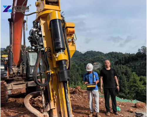 rock drill and splitter for road & bridge construction operation