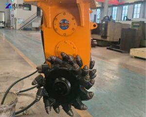 rotary drum cctter for excavator