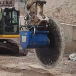 excavator mounted rock saw for urban construction