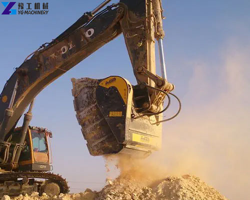 construction waste concrete recycling crushing bucket