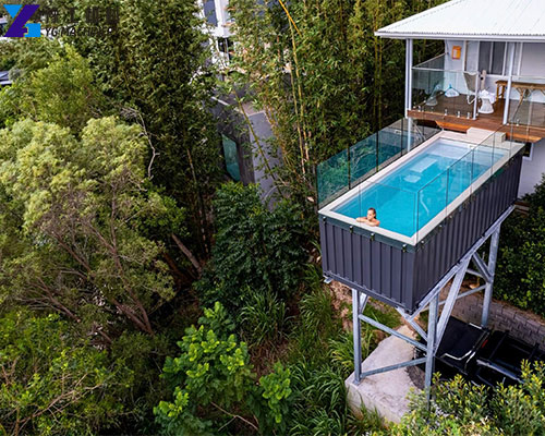 container pool jungle villa