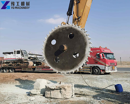 excavator rock cutter for trenching and slope work