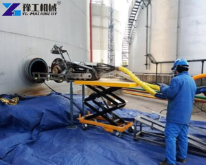 explosion proof tank cleaning robot in oil storage facility