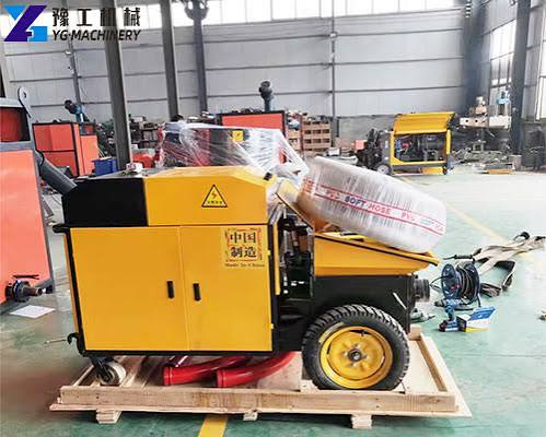 Small Portable Concrete Pump Sold to Colombia for Low-rise Residential Buildings pull behind concrete pump for sale
