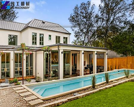 shipping container pool backyard residence