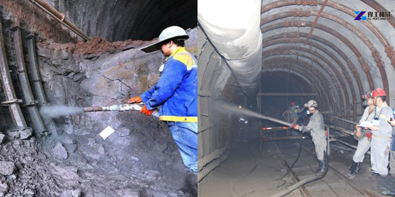 shotcrete sprayer for Peru tunnel