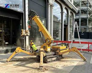 mini crawler crane for historic building renovation
