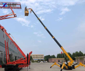 mobile spider crane for rooftop construction